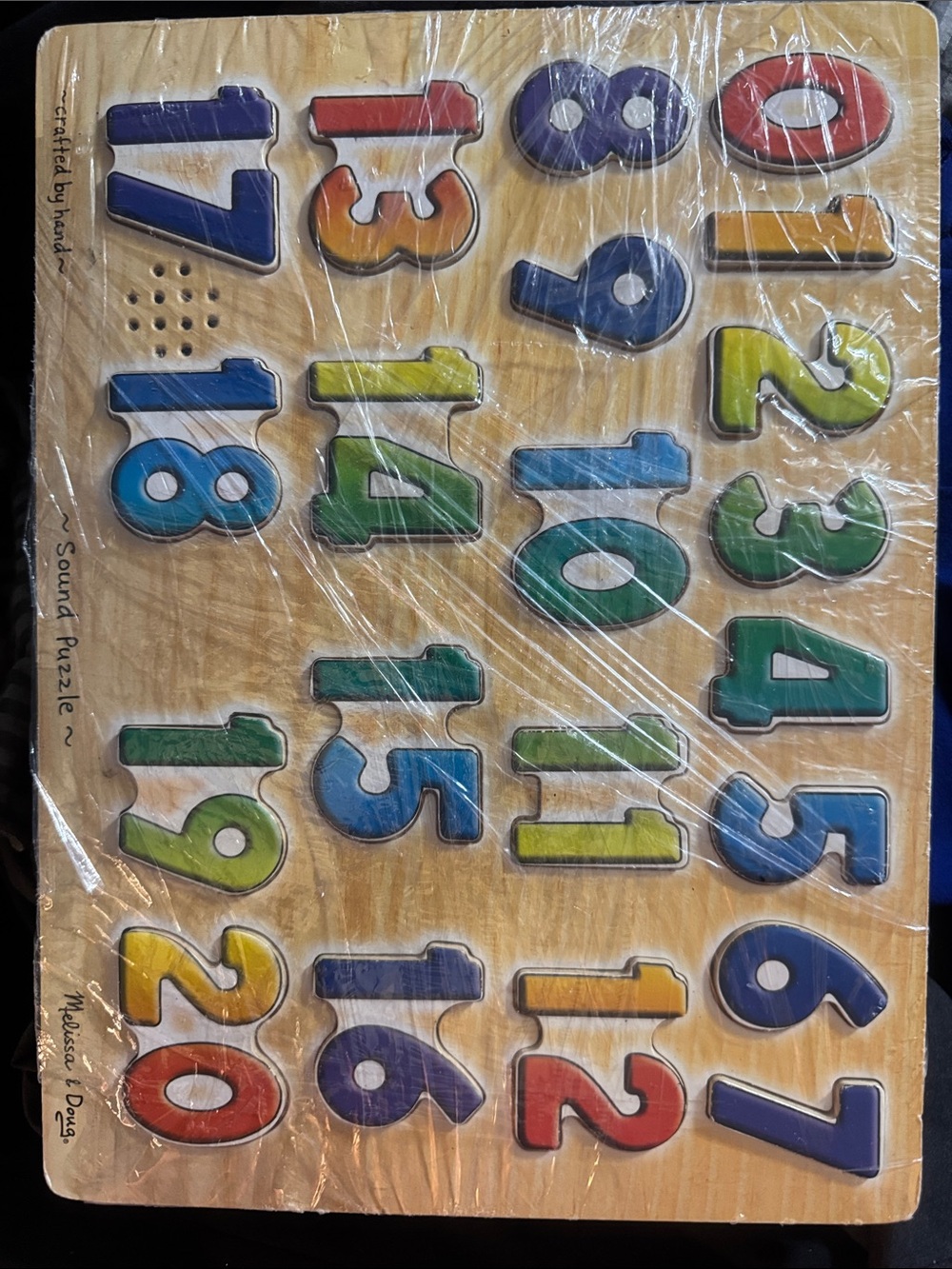 Wooden Number Puzzle - Multicolor Educational Toy S-12:1